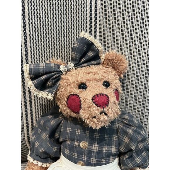 VTG Ashton Drake MUFFIN Antique Country Teddy Bear Plush by Donna Bobby Signed - Picture 4 of 7